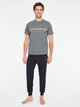 Пижама (футболка + штаны) мужская хлопковая U.S. Polo Assn 18688 XL Темно-синий/Серый (8680557403497) - изображение 1
