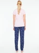 Пижама (футболка + штаны) женская хлопковая U.S. Polo Assn 16884 L Pink (8680557398236) - изображение 3