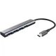 Концентратор Halyx Type-C to 4-Port USB-A 3.2 Grey Trust (24948_TRUST) - зображення 1