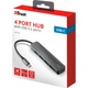 Концентратор Halyx Type-C to 4-Port USB-A 3.2 Grey Trust (24948_TRUST) - зображення 7