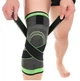 Наколенник Knee Support Фиксатор коленного сустава бандаж на колено Серо-салатовый - изображение 1