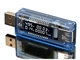 USB Тестер Keweisi KWS-V20 с нагрузкой USB 1А/2А амперметр вольтметр измеритель емкости аккумулятора, юзб тестер, 72х13,5х23 мм, синий - изображение 2