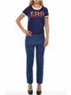 Брюки джинсовые тонкие летние укороченные WRANGLER BOYFRIEND CROP (W29IMA85W) синие в голубую полоску W28 L32 - изображение 1