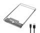 Зовнішня кишеня Shuole U25TC USB 3.1 Type C для HDD 2.5" прозорий - зображення 1