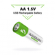 Аккумуляторы Smartools (пальчиковые) АA 2600Mwh 1.5V с зарядкой Type-C - блистер (4 шт) + кабель Type-C - изображение 2