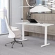 Офісний стіл з регулюванням по висоті Ergolife 2 White Platinum 1380*800*18 мм прямокутний - зображення 2