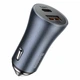 АЗП Baseus Golden Contactor Pro Dual Car Charger U+C 40W (With Cable Type-C/ iP 1m) Dark Grey - изображение 2