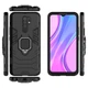 Ударопрочный чехол Transformer Ring for Magnet для Xiaomi Redmi 9 Черный / Soul Black Без бренда - изображение 2