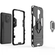 Ударопрочный чехол Transformer Ring for Magnet для Xiaomi Redmi 9 Черный / Soul Black Без бренда - изображение 3