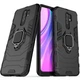 Ударопрочный чехол Transformer Ring for Magnet для Xiaomi Redmi 9 Черный / Soul Black Без бренда - изображение 4