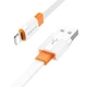 Кабель USB Borofone BX89 Union USB-A to iPhone Lightning сила тока до 2.4A защищен оплеткой из PVC, цвет Бело-Оранжевый - изображение 2