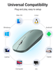 Мышь беспроводная UGREEN MU001 2.4G Light Green 4000 DPI бесшумная мышь 90374 - изображение 3