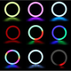 Кольцевая LED RGB лампа 33 см 20W 3D-33 с держателем для телефона селфи кольцо для блогера прозрачная - изображение 5