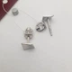 Серьги серебро 925° 1,75г. винтики квадраты родий (913-2079р) - изображение 2