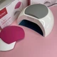 Лампа для маникюра SunUv SUN 2C original 48вт с тремя сменными накладками, с кварцевыми диодами 2 поколения, бело-розовая - изображение 3