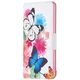 Чехол с рисунком Deexe Color Wallet для Nokia C22 - Two Butterflies - изображение 4