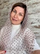 Легкий фатиновый шарф Горох паутинка 150*45 см пудровый - изображение 2