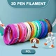 Пластик для 3D ручки A-Toys 100m PCL низькотемпературний 100 метрів, 20 кольорів по 5 метрів - зображення 2