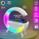 Портативна колонка Bluetooth 3в1 SUNROZ WirelessCharger R99 з RGB нічником та бездротовою зарядкою Білий - зображення 1