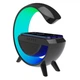 Портативна колонка Bluetooth 3в1 SUNROZ WirelessCharger R99 з RGB нічником та бездротовою зарядкою Чорний - зображення 3