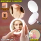 Кишенькове дзеркало з підсвічуванням LED J-Mirror MakeUp D8 косметичне, подвійне, регулювання яскравості, USB Рожеве - зображення 1
