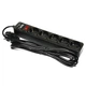 Сетевой фильтр, удлинитель с USB2 Optima Base 5 1,5m BLACK провод 3*0,75мм2, AXXIS - изображение 2