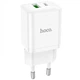 Сетевое зарядное устройство Hoco N28 PD20W+QC3.0 (20W) + кабель Type-C to Type-C - White - изображение 5