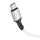 Кабель BOROFONE BX83 Type-C Famous silicone charging data cable Білий - зображення 3