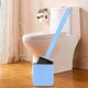 Гнучка силіконова щітка-йоржик для унітазу з тримачем Cleaner Brush 217 Блакитний - зображення 1