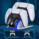 Зарядка для джойстика PS 5 Dobe Док Станция для PlayStation 5 PS 5 DualSense на 2 геймпада с LED подсветкой P5V Серый - изображение 5