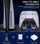 Зарядка для джойстика PS 5 Dobe Док Станция для PlayStation 5 PS 5 DualSense на 2 геймпада с LED подсветкой P5V Серый - изображение 6