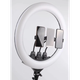 Кольцевая LED лампа SLP-G63 55 см на 3 держателя для телефона от сети 220V с пультом - изображение 1