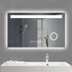 Зеркало DELIA с LED-подсветкой 80х60 + сенсорное управление + подогрев + часы + линза - изображение 1