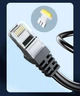 Патч корд кабель Essager для интернета Cat 6 RJ45 высокоскоростной 5 метра Black (sv2594-5) - изображение 6