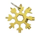 Мультитул для велосипеда 18 в 1 "как сюрикен" инструменты снежинка SNOWFLAKE WRENCH TOOL (713421940) Золотой - изображение 1