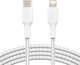 Кабель Belkin USB-С — Lightning Braided 1 м White (CAA004BT1MWH) - зображення 1