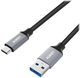 Kabel AUKEY CB-CD2 USB 3.0 - USB Type-C 1 m Czarny (LLTS101712) - obraz 2