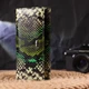 Красивый горизонтальный женский кошелек из натуральной кожи с тиснением под змею CANPELLINI 21650 Разноцветный - изображение 4