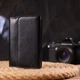 Классический женский кошелек из натуральной кожи флотар CANPELLINI 21591 Черный - изображение 4