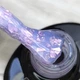 Кольорова (бузкова) база для нігтів камуфлююча з хлоп'ями поталі Rubber Base Potal Sweet Nails №05, 8мл - зображення 2