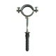 Хомут в сборе CR 1 1/2″ (47-53мм) с винтом-шурупом 8*100 и дюбелем в уп., серый - изображение 1