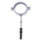 Хомут в сборе CR 2 1/2″ (70-80мм) с винтом-шурупом 8*100 и дюбелем в уп., серый - изображение 1