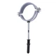 Хомут в сборе CR 2 1/2″ (70-80мм) с винтом-шурупом 8*100 и дюбелем в уп., серый - изображение 2