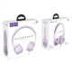 Большие наушники лапухи с микрофоном Hoco W21 purple 29273 - изображение 6
