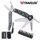 Mультитул Traveler Black 8 в 1 с набором бит мультифункциональный инструмент в чехле - изображение 2