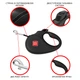 Поводок-рулетка для собак WAUDOG R-leash, рисунок "Colors of freedom", S, до 15 кг, 5 м, светоотражающая лента - изображение 6