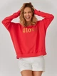 Bluza damska bez kaptura KOLORLI Love 36 Różowa (5903738175048) - obraz 3