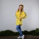 Женская туника с длинным рукавом, с пояском, вышивка - колокольчики, ткань оникс, цвет - желтый, размер 48-50, Світлана-К - изображение 6