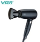 Компактный дорожный электрофен VGR V-439 фен для сушки волос 1600 Вт Черный - изображение 4