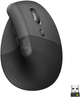 Logitech Lift Vertical Ergonomiczna Mysz komputerowa bezprzewodowa/Bluetooth grafitowa (910-006473) - obraz 1